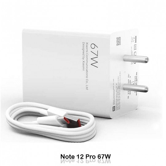 قیمت شارژر اصلی 67 وات شیائومی مدل Note 12 Pro 67W در بانه