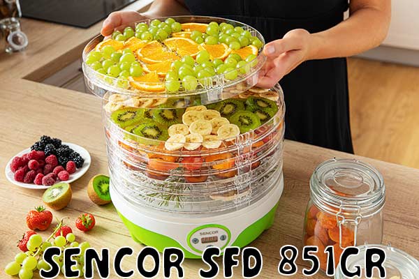 خرید و مشخصات میوه خشک کن خانگی سنکور مدل sfd 851gr